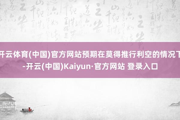 开云体育(中国)官方网站预期在莫得推行利空的情况下-开云(中国)Kaiyun·官方网站 登录入口