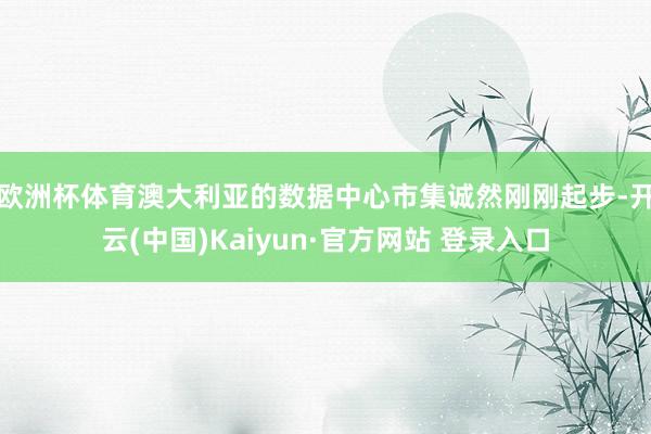 欧洲杯体育　　澳大利亚的数据中心市集诚然刚刚起步-开云(中国)Kaiyun·官方网站 登录入口