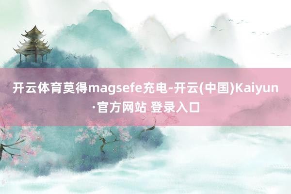 开云体育莫得magsefe充电-开云(中国)Kaiyun·官方网站 登录入口
