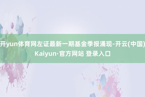 开yun体育网左证最新一期基金季报涌现-开云(中国)Kaiyun·官方网站 登录入口