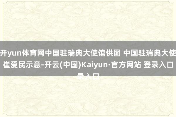 开yun体育网中国驻瑞典大使馆供图 中国驻瑞典大使崔爱民示意-开云(中国)Kaiyun·官方网站 登录入口