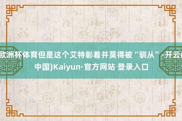 欧洲杯体育但是这个艾特彰着并莫得被“驯从”-开云(中国)Kaiyun·官方网站 登录入口