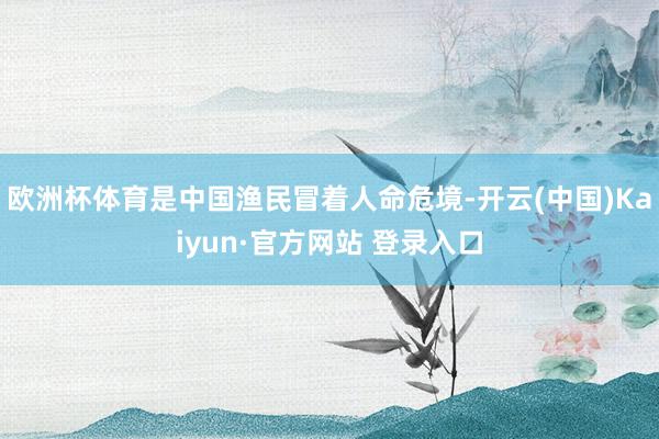 欧洲杯体育是中国渔民冒着人命危境-开云(中国)Kaiyun·官方网站 登录入口