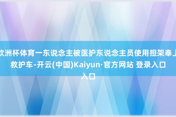 欧洲杯体育一东说念主被医护东说念主员使用担架奉上救护车-开云(中国)Kaiyun·官方网站 登录入口