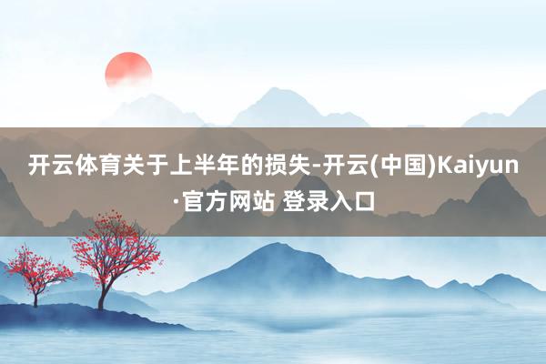 开云体育　　关于上半年的损失-开云(中国)Kaiyun·官方网站 登录入口