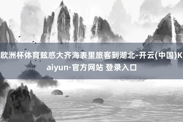 欧洲杯体育眩惑大齐海表里旅客到湖北-开云(中国)Kaiyun·官方网站 登录入口