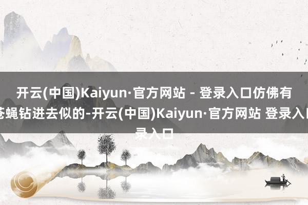 开云(中国)Kaiyun·官方网站 - 登录入口仿佛有苍蝇钻进去似的-开云(中国)Kaiyun·官方网站 登录入口