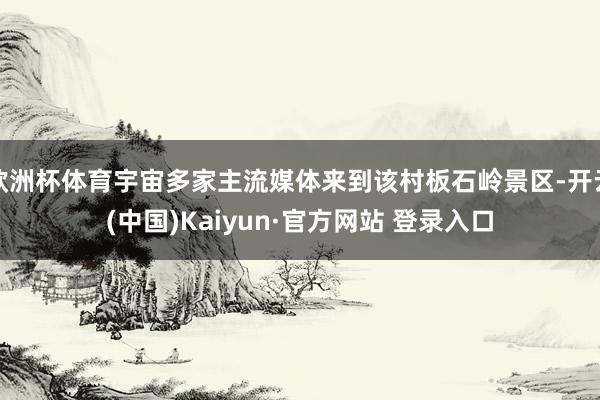 欧洲杯体育宇宙多家主流媒体来到该村板石岭景区-开云(中国)Kaiyun·官方网站 登录入口