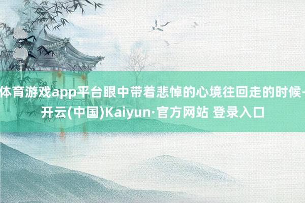 体育游戏app平台眼中带着悲悼的心境往回走的时候-开云(中国)Kaiyun·官方网站 登录入口
