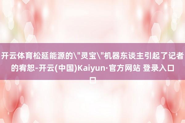 开云体育松延能源的