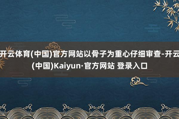 开云体育(中国)官方网站以骨子为重心仔细审查-开云(中国)Kaiyun·官方网站 登录入口