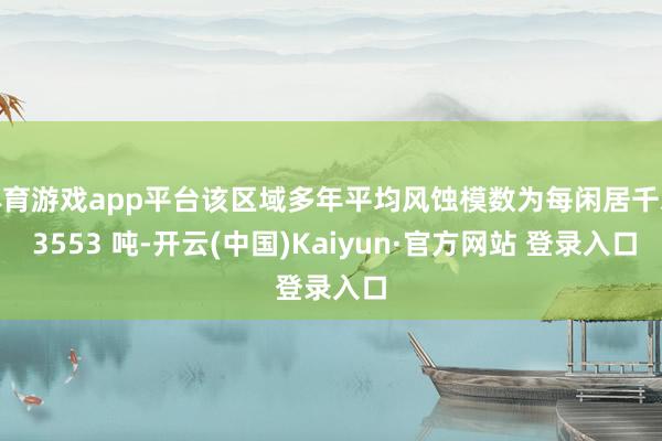 体育游戏app平台该区域多年平均风蚀模数为每闲居千米 3553 吨-开云(中国)Kaiyun·官方网站 登录入口