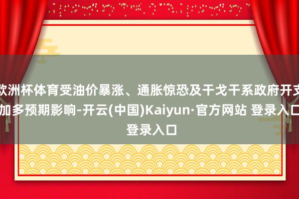 欧洲杯体育受油价暴涨、通胀惊恐及干戈干系政府开支加多预期影响-开云(中国)Kaiyun·官方网站 登录入口