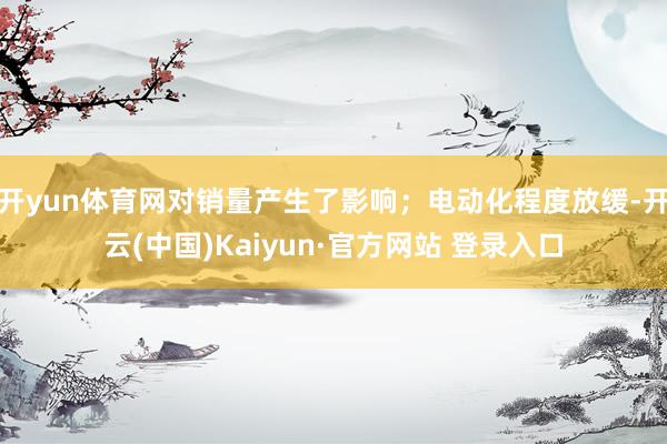 开yun体育网对销量产生了影响；电动化程度放缓-开云(中国)Kaiyun·官方网站 登录入口