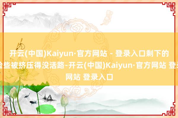 开云(中国)Kaiyun·官方网站 - 登录入口剩下的影片险些被挤压得没活路-开云(中国)Kaiyun·官方网站 登录入口