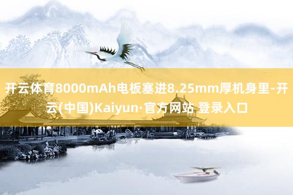 开云体育8000mAh电板塞进8.25mm厚机身里-开云(中国)Kaiyun·官方网站 登录入口